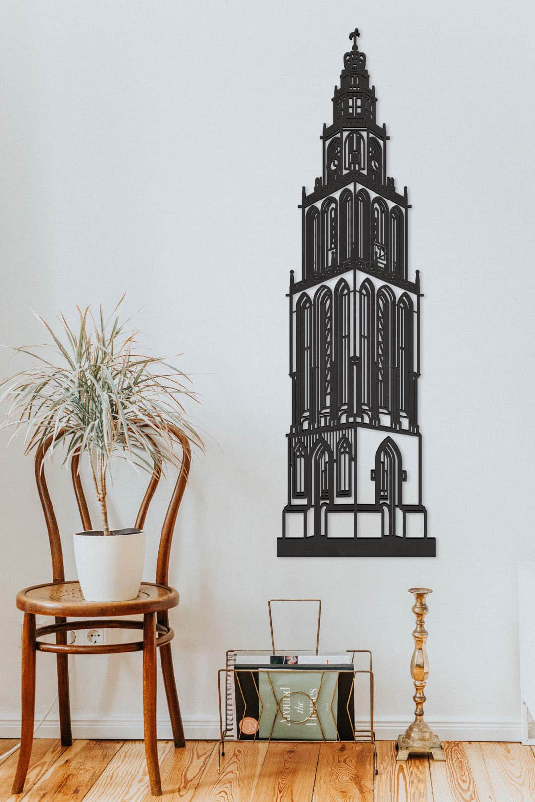 Martinitoren Groningen in zwart