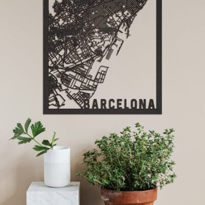 Houten Stadskaart Barcelona