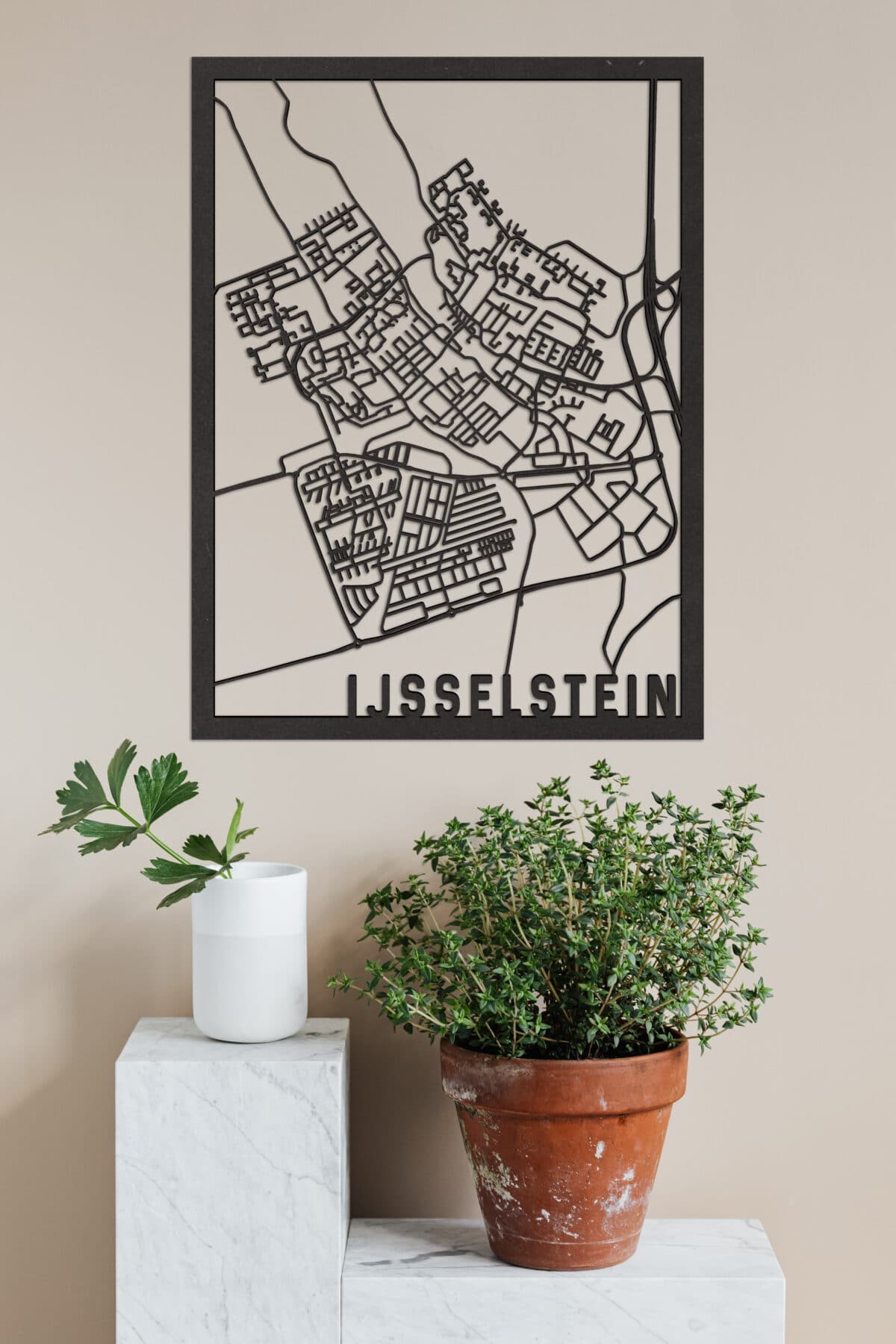 Houten stadskaart IJsselstein