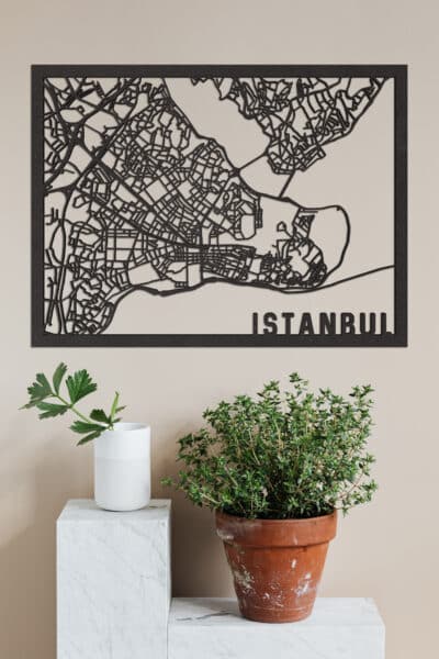 Houten Stadskaart Istanbul