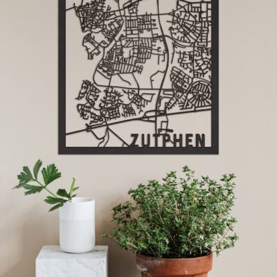 Houten Stadskaart Zutphen