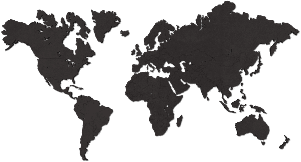 houten wereldkaart zwart mdf