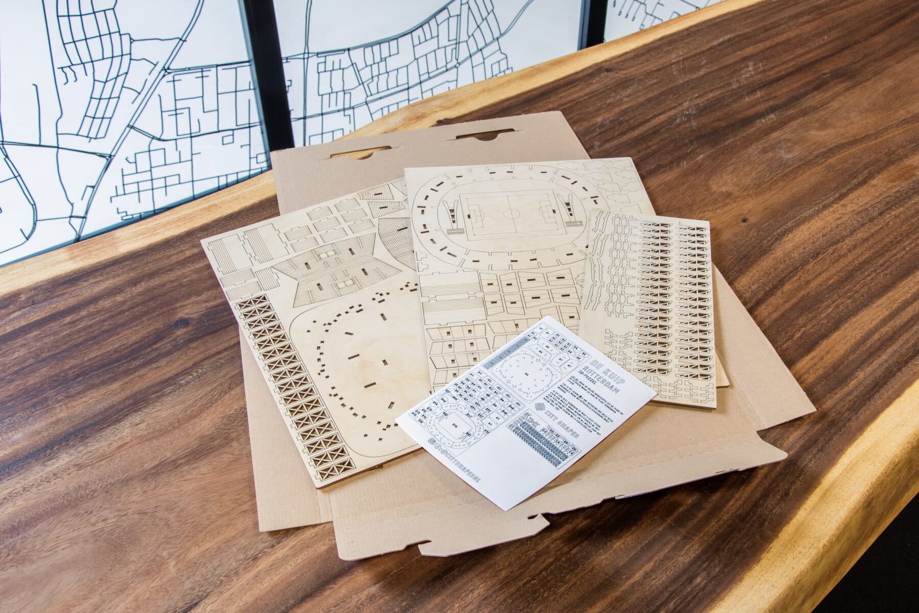 Oceaan Figuur genetisch 3D Puzzel Kuip Rotterdam voor in de boom | City Shapes